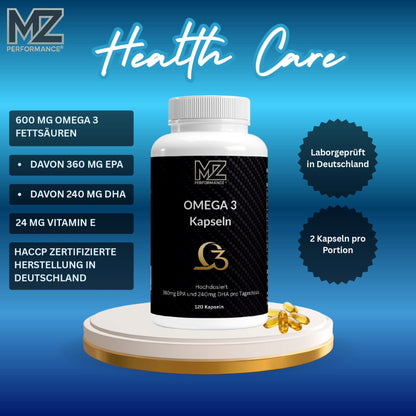 Omega 3 Softgel Kapseln (Halal konform) - 120 Softgel Kapseln