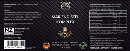 Mariendistel Artischocke Löwenzahn Komplex - 120 Kapseln