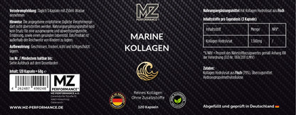 Marine Kollagen hoch hydrolysiert  - 120 Kapseln