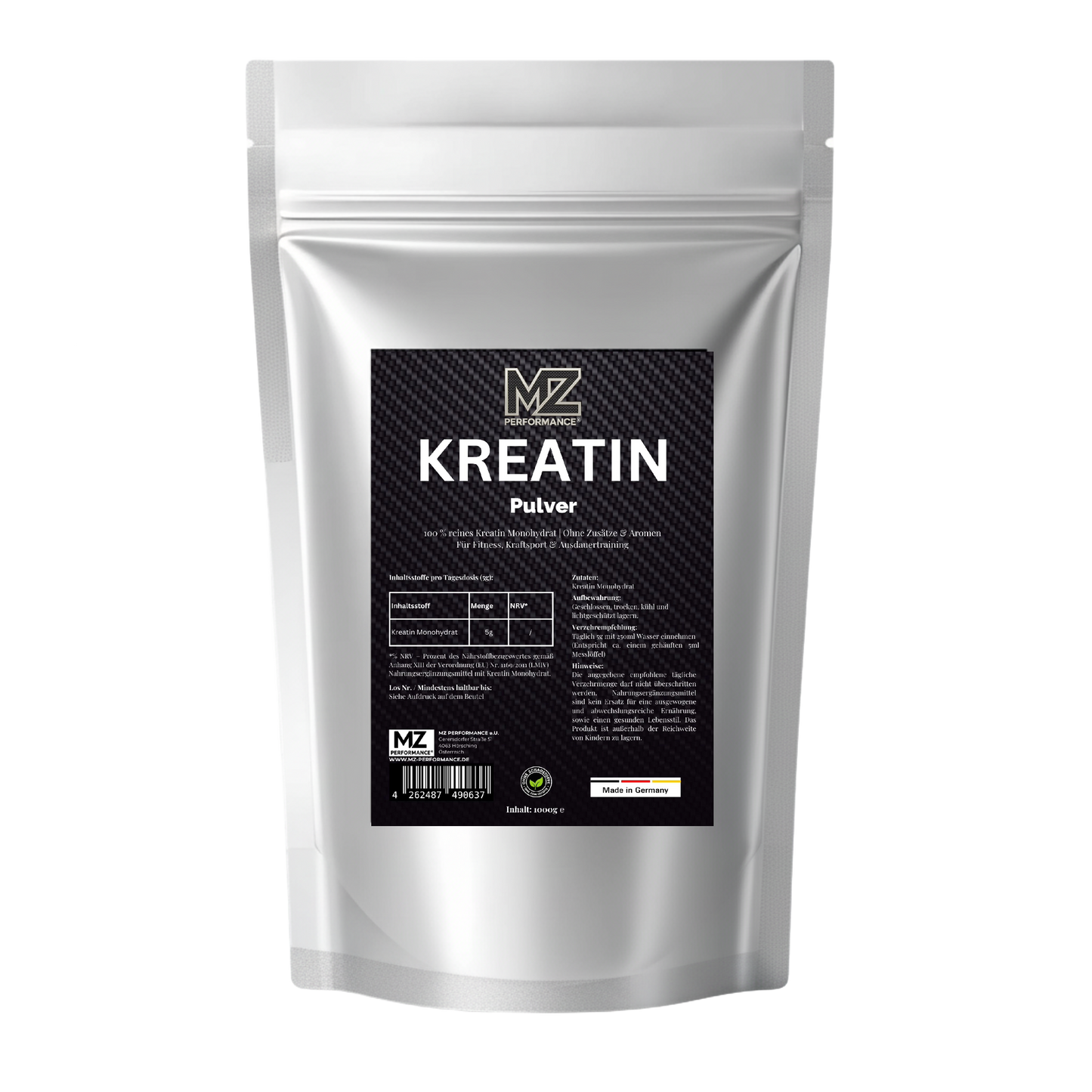 Kreatin Monohydrat  mikronisiert - 1000g Doypack